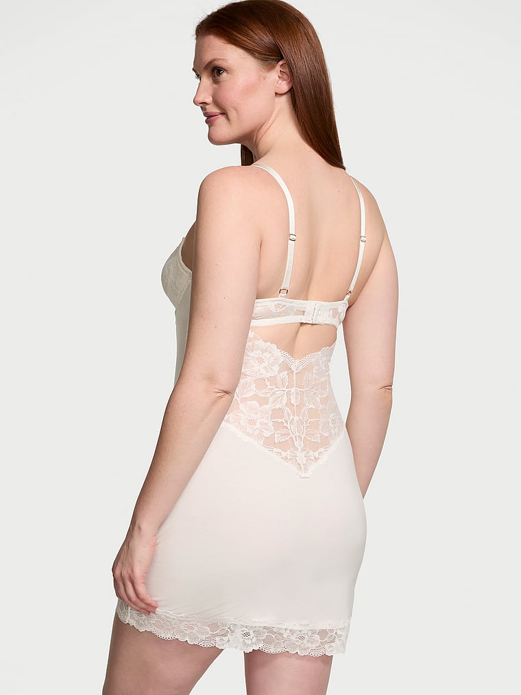 Modal & Lace Cupped Mini Slip Dress
