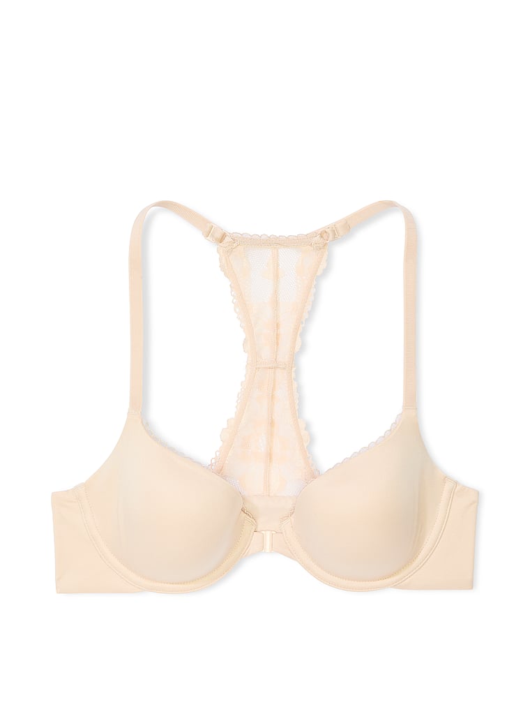 Lightly Lined Lace Racerback Demi Bra