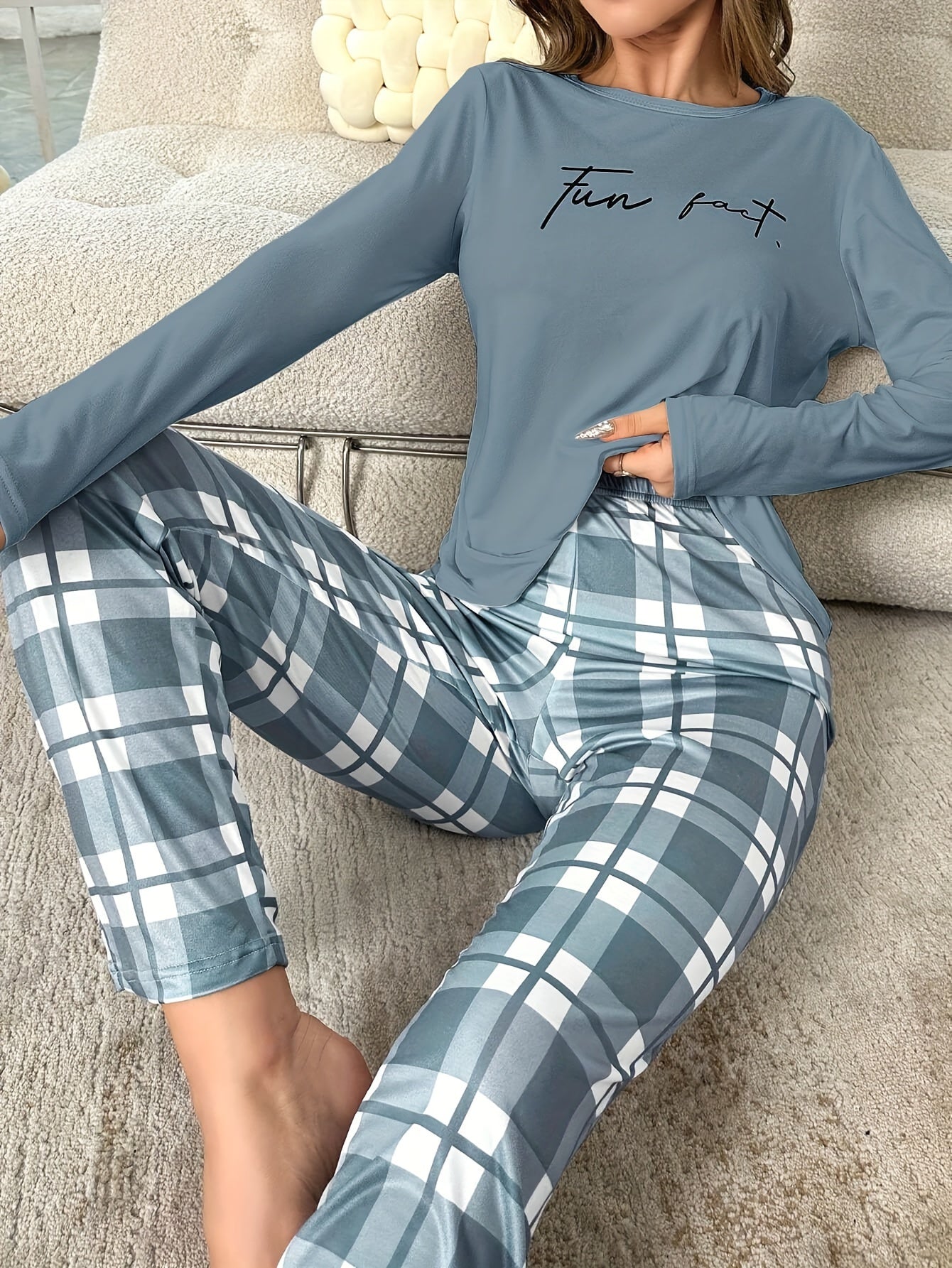 Long-sleeved cartoon pattern pajamas